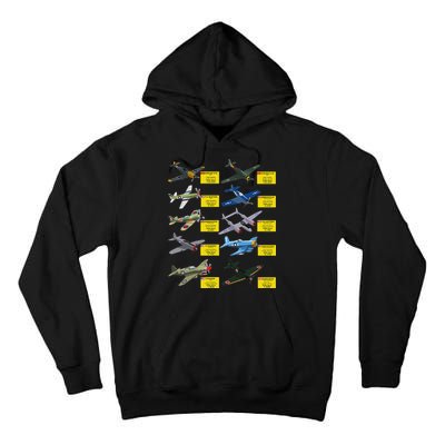 Ww2 Warplanes Most Lethal Airplanes P51 Mustang Tall Hoodie