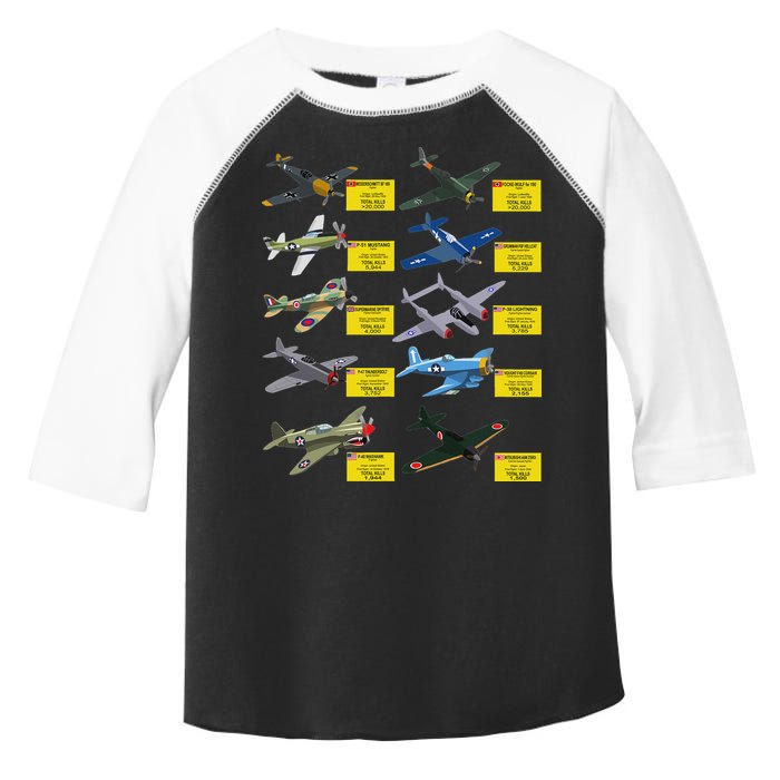 Ww2 Warplanes Most Lethal Airplanes P51 Mustang Toddler Fine Jersey T-Shirt