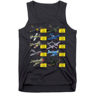 Ww2 Warplanes Most Lethal Airplanes P51 Mustang Tank Top