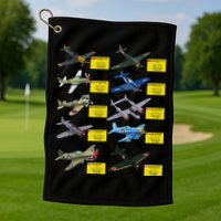 Ww2 Warplanes Most Lethal Airplanes P51 Mustang Golf Towel