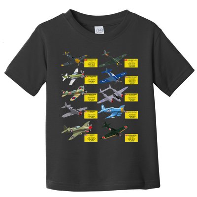 Ww2 Warplanes Most Lethal Airplanes P51 Mustang Toddler T-Shirt