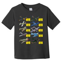 Ww2 Warplanes Most Lethal Airplanes P51 Mustang Toddler T-Shirt