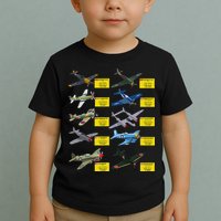 Ww2 Warplanes Most Lethal Airplanes P51 Mustang Toddler T-Shirt