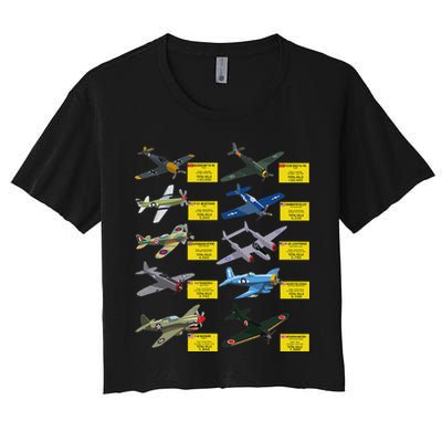 Ww2 Warplanes Most Lethal Airplanes P51 Mustang Crop Top