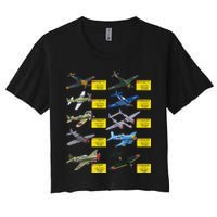 Ww2 Warplanes Most Lethal Airplanes P51 Mustang Crop Top