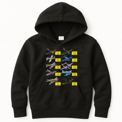 Ww2 Warplanes Most Lethal Airplanes P51 Mustang Kids Hoodie