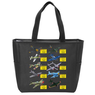 Ww2 Warplanes Most Lethal Airplanes P51 Mustang Zip Tote Bag
