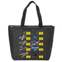 Ww2 Warplanes Most Lethal Airplanes P51 Mustang Zip Tote Bag