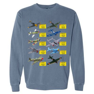 Ww2 Warplanes Most Lethal Airplanes P51 Mustang Garment-Dyed Sweatshirt