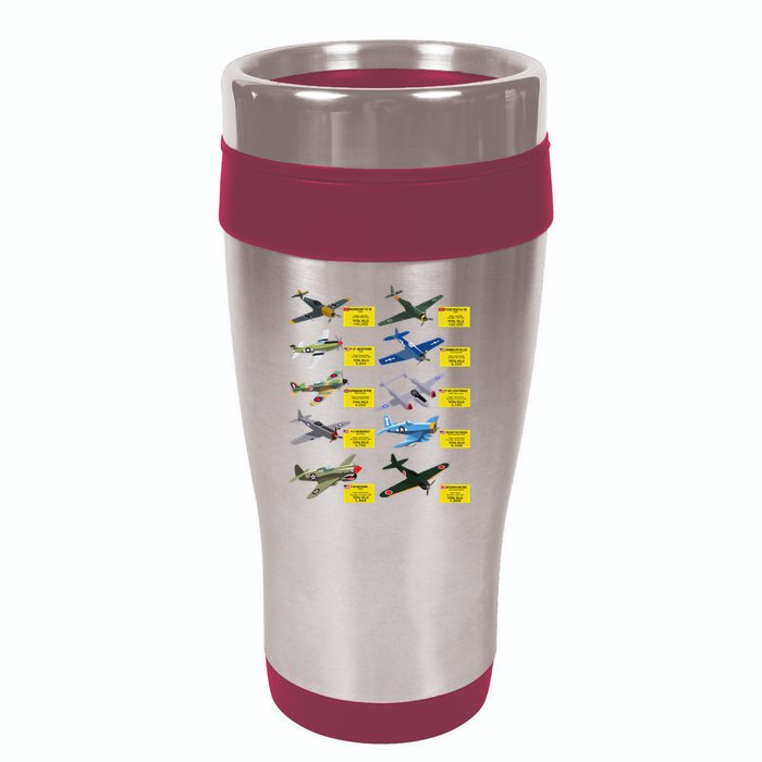 Ww2 Warplanes Most Lethal Airplanes P51 Mustang 16oz Travel Tumbler
