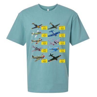Ww2 Warplanes Most Lethal Airplanes P51 Mustang Sueded Cloud Jersey T-Shirt
