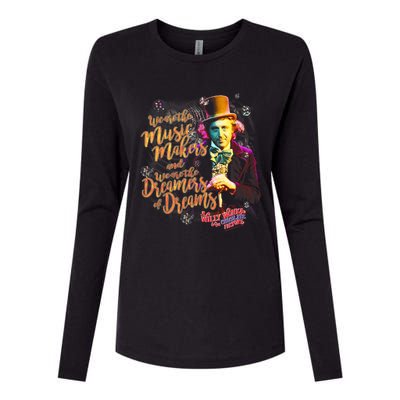 W.I.L.L.Y Wonka Music Makers Womens Cotton Relaxed Long Sleeve T-Shirt