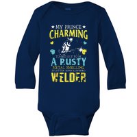 Welder Wife My Prince Charming Turned Out Welding Baby Long Sleeve Bodysuit