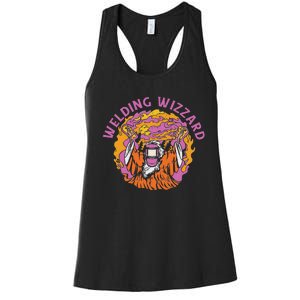 Welding Wizard Metal Worker Welder Women's Racerback Tank