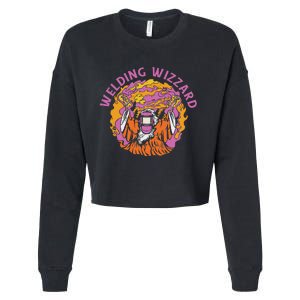 Welding Wizard Metal Worker Welder Cropped Pullover Crew