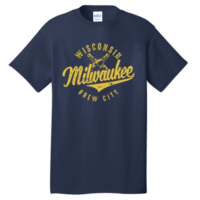 Wo Wisconsin Milwaukee Brew City Tall T-Shirt