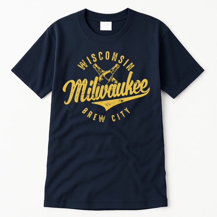 Wo Wisconsin Milwaukee Brew City Tall T-Shirt