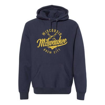 Wo Wisconsin Milwaukee Brew City Premium Hoodie