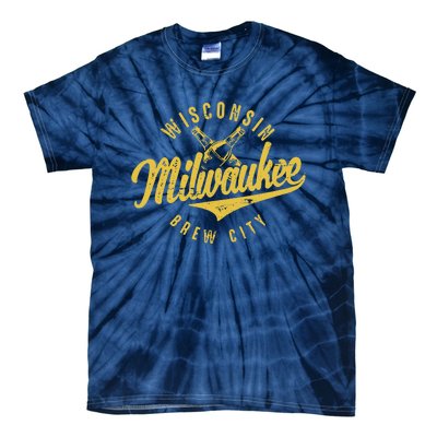 Wo Wisconsin Milwaukee Brew City Tie-Dye T-Shirt