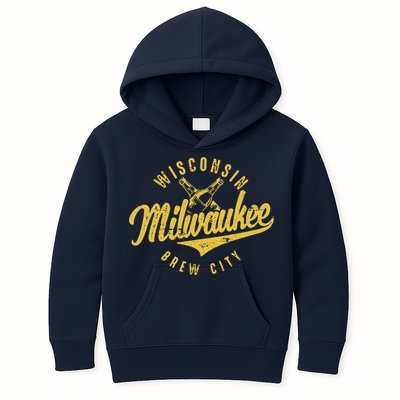 Wo Wisconsin Milwaukee Brew City Kids Hoodie