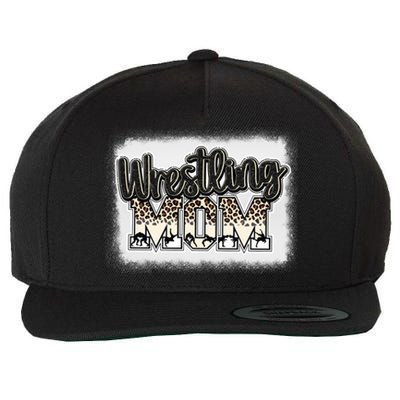 Women Wrestling Mom Bleached Leoard Wrestle Wrestler Mother Wool Snapback Cap