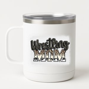 Women Wrestling Mom Bleached Leoard Wrestle Wrestler Mother 12 oz Stainless Steel Tumbler Cup