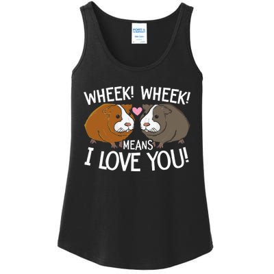 Wheek Wheek Means I Love You Guinea Pig Lover Rodent Pet Ladies Essential Tank