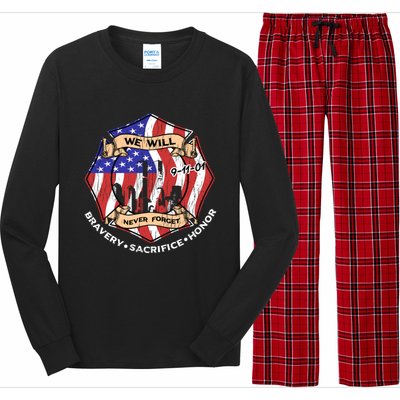 We Will Never Forget 9gift11gift01 Bravery Sacrifice Honor Gift Long Sleeve Pajama Set