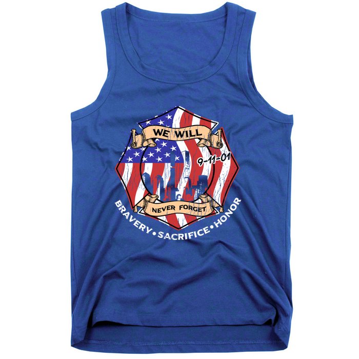 We Will Never Forget 9gift11gift01 Bravery Sacrifice Honor Gift Tank Top