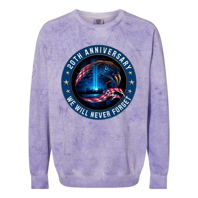 We Will Never Forget 911 American Eagle Usa Flag Cute Gift Colorblast Crewneck Sweatshirt