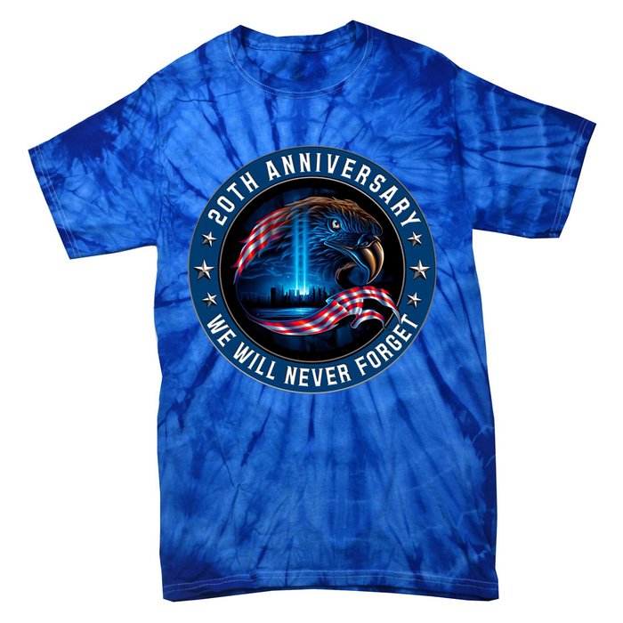 We Will Never Forget 911 American Eagle Usa Flag Cute Gift Tie-Dye T-Shirt