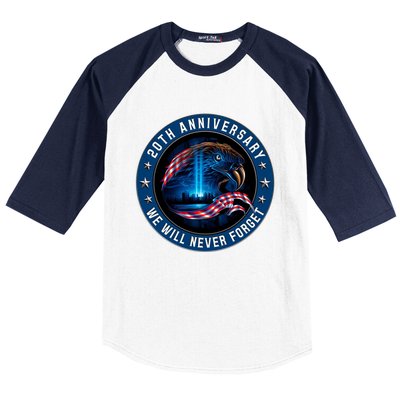 We Will Never Forget 911 American Eagle Usa Flag Cute Gift Baseball Sleeve Shirt