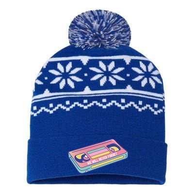 We Will Never Forget Classic Cassette Tape Funny Gift USA-Made Snowflake Beanie