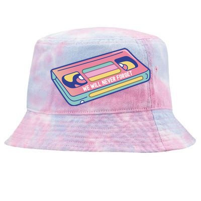 We Will Never Forget Classic Cassette Tape Funny Gift Tie-Dyed Bucket Hat