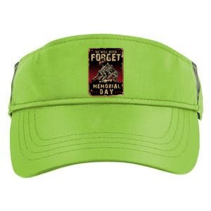 We Will Never Forget Memorial Day Great Gift Adult Drive Performance Visor