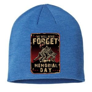 We Will Never Forget Memorial Day Great Gift Sustainable Beanie