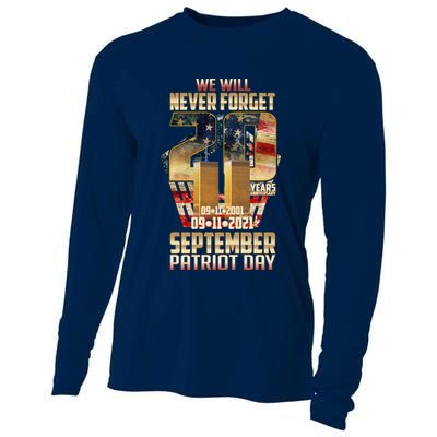 We Will Never Forget September 11 9 11 Patriot Day 20 Years Anniversary Cooling Performance Long Sleeve Crew