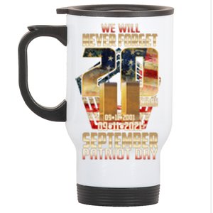 We Will Never Forget September 11 9 11 Patriot Day 20 Years Anniversary Stainless Steel Travel Mug