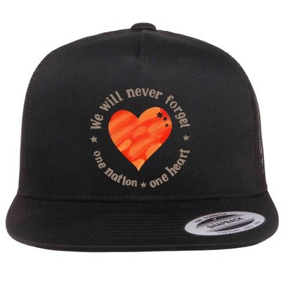 We Will Never Forget One Nation One Heart Bibas Family Flatbill Hat