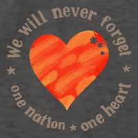 We Will Never Forget One Nation One Heart Bibas Family Vector Backpack