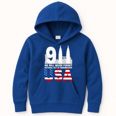 We Will Never Forget National Day Of Remembrance Patriot 911 Gift Kids Hoodie