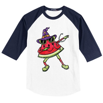 Watermelon Witch Nurse Vintage Great Gift Baseball Sleeve Shirt