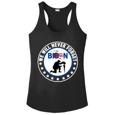 We Will Never Forget American 13 Fallen Heroes Anti Biden Ladies PosiCharge Competitor Racerback Tank