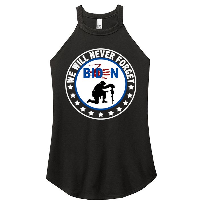We Will Never Forget American 13 Fallen Heroes Anti Biden Women's Perfect Tri Rocker Tank