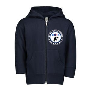 We Will Never Forget American 13 Fallen Heroes Anti Biden Toddler Zip Fleece Hoodie