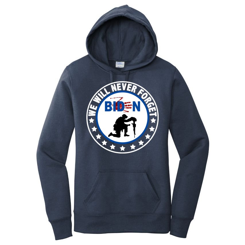 We Will Never Forget American 13 Fallen Heroes Anti Biden Women's Pullover Hoodie
