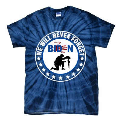 We Will Never Forget American 13 Fallen Heroes Anti Biden Tie-Dye T-Shirt