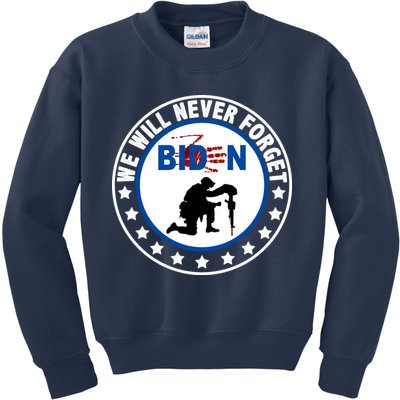 We Will Never Forget American 13 Fallen Heroes Anti Biden Kids Sweatshirt