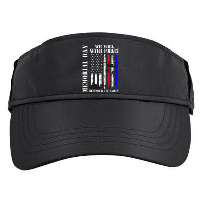 We Will Never Forget Remember The Fallen Flag Adult Drive Performance Visor