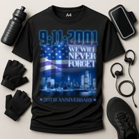 We Will Never Forget 9112021 20th Anniversary Cooling Performance Crew T-Shirt